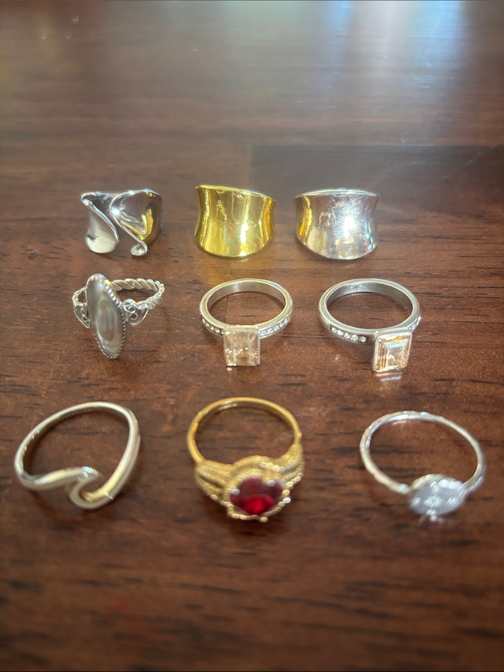 Costume Jewelry Rings, Gold & Silver tones